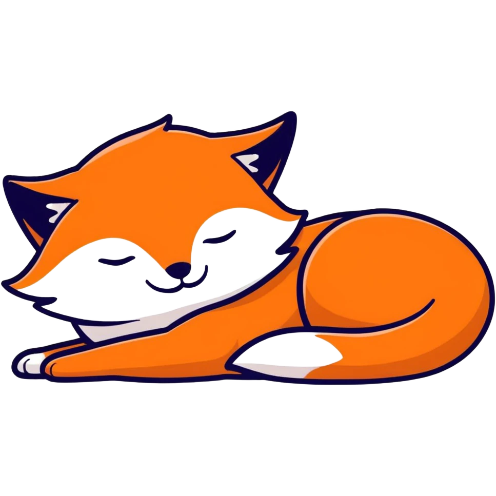 Fox asleep emoji