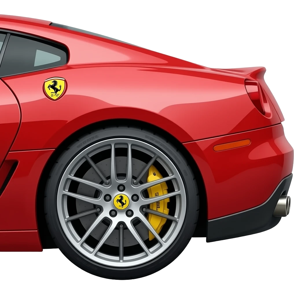 ferrari 599GTB, perfect proportions, side view, BBS wheels, cartoon style, exaggerated emoji
