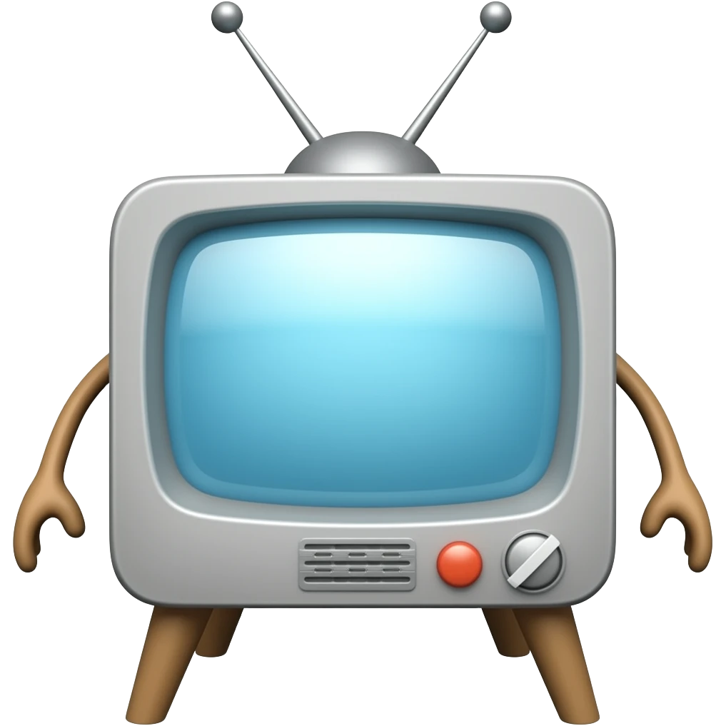 A TV with legs and arms emoji