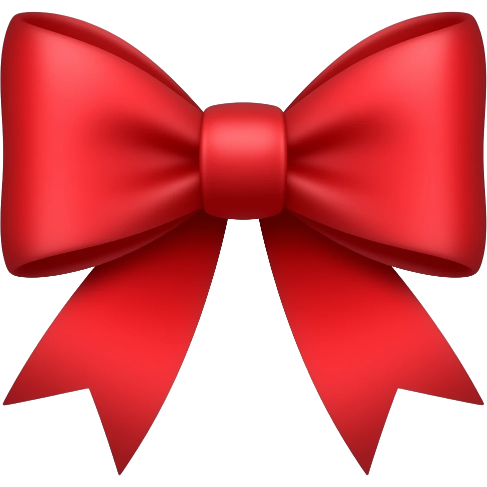 Red bow emoji