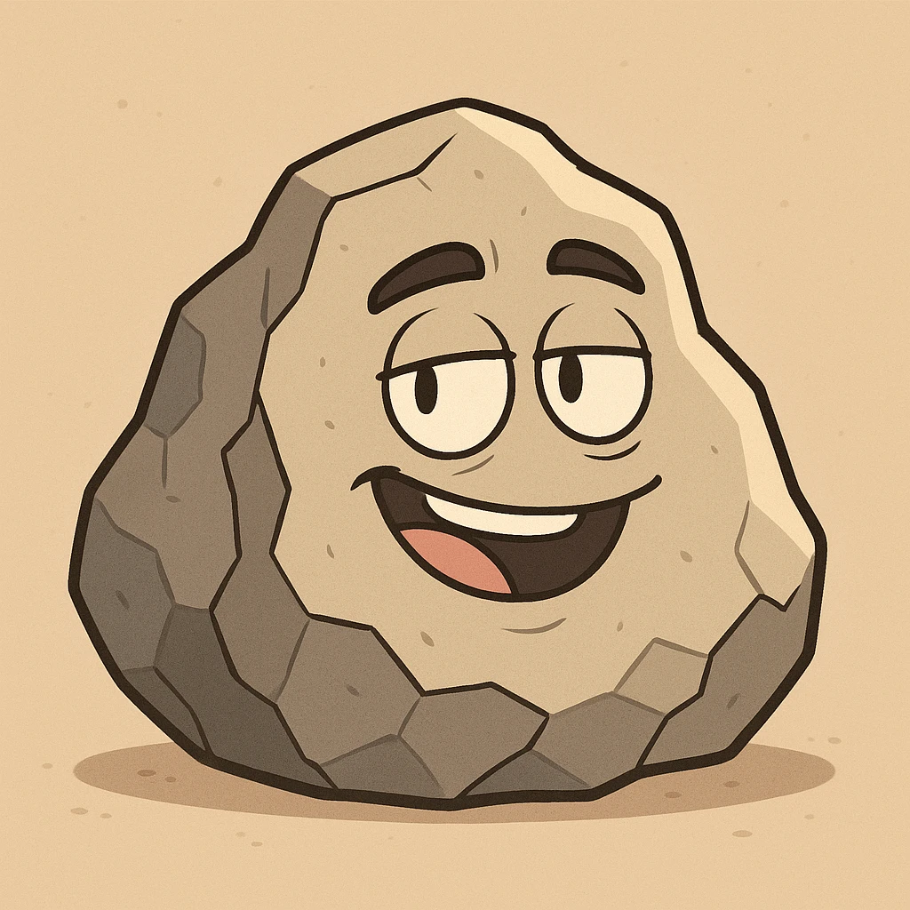 a rock emoji