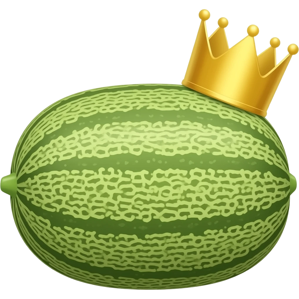 Kral taçlı uzun kavun emoji