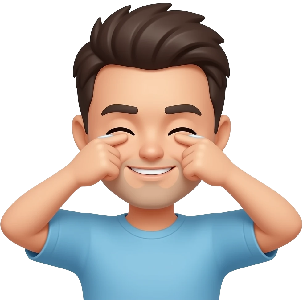 Человек трет глаза  кулаками emoji