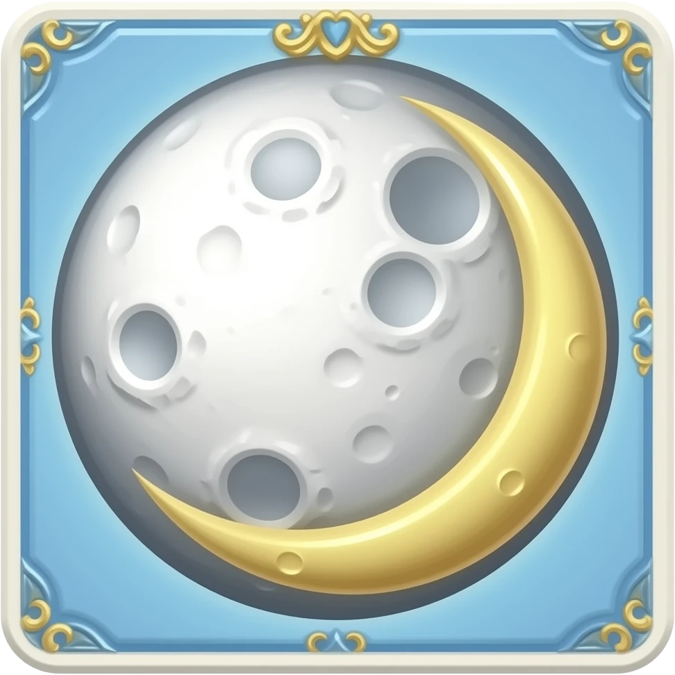 the moon of hearts tarot card no number emoji