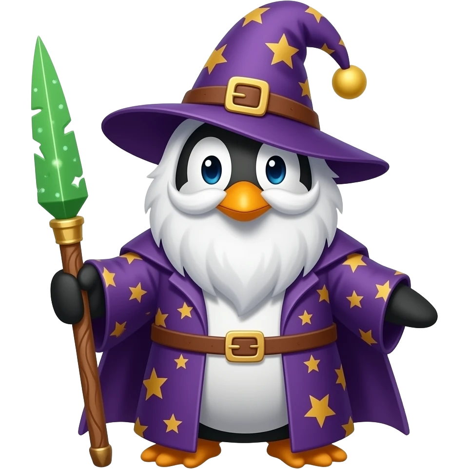 Penguin Wizard emoji