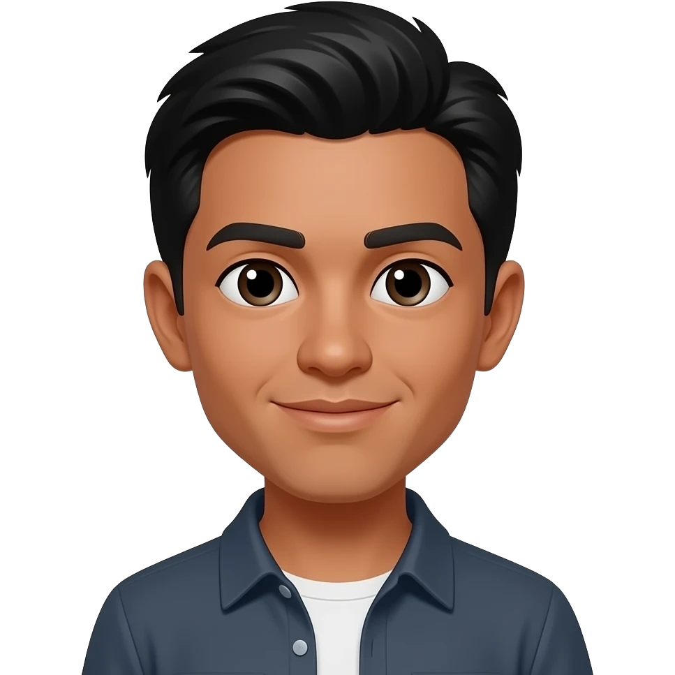 black hair and mixed emoji