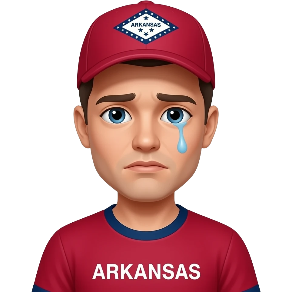 Sad Arkansas fan emoji