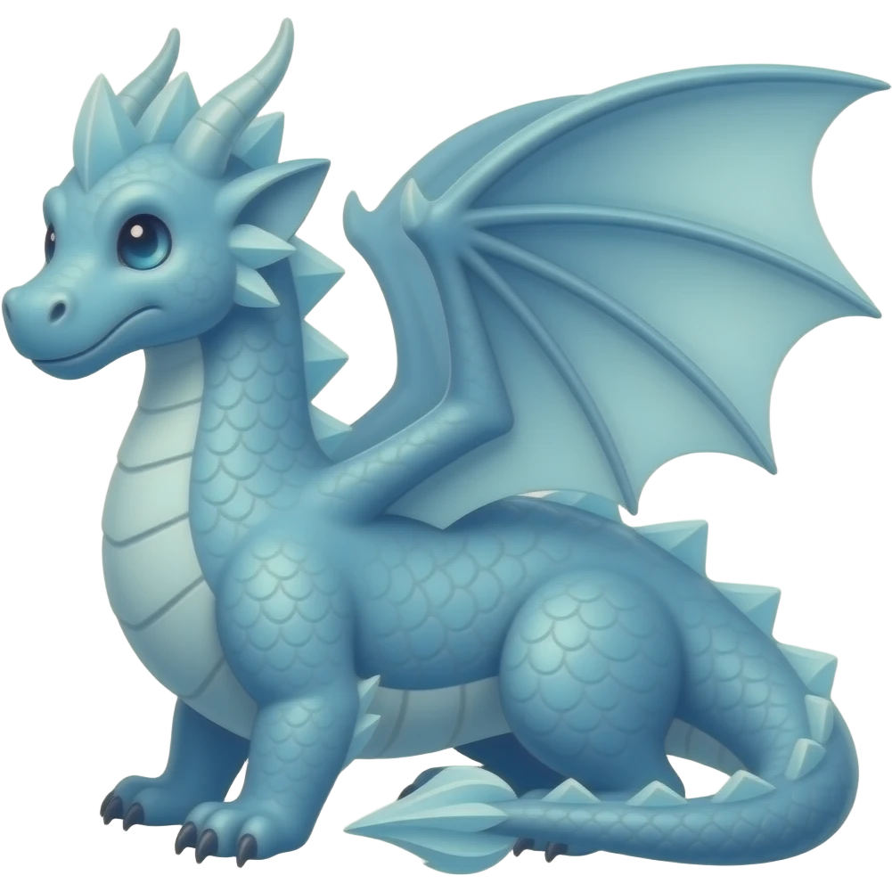 Simple ice dragon emoji