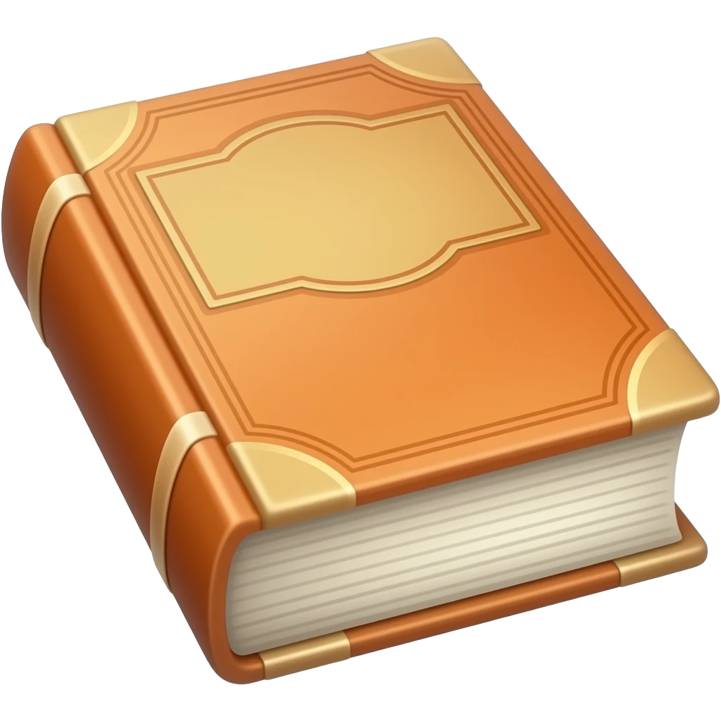 Well loved old paperback book with orange cover emoji