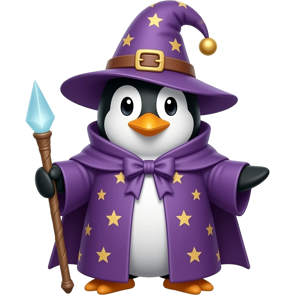 Penguin Wizard emoji