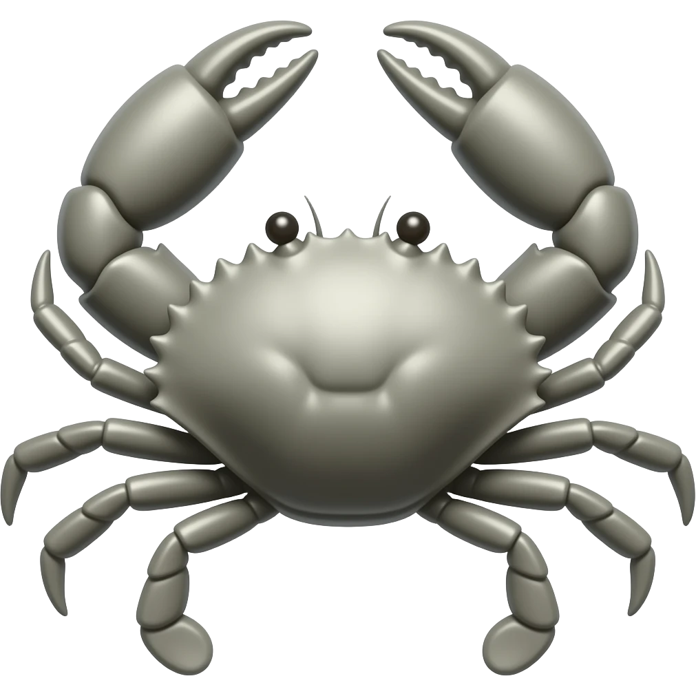 grey crab emoji