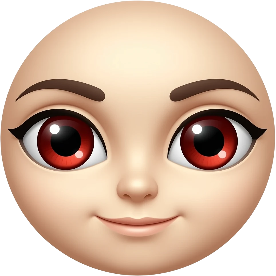 Ojos rojos emoji