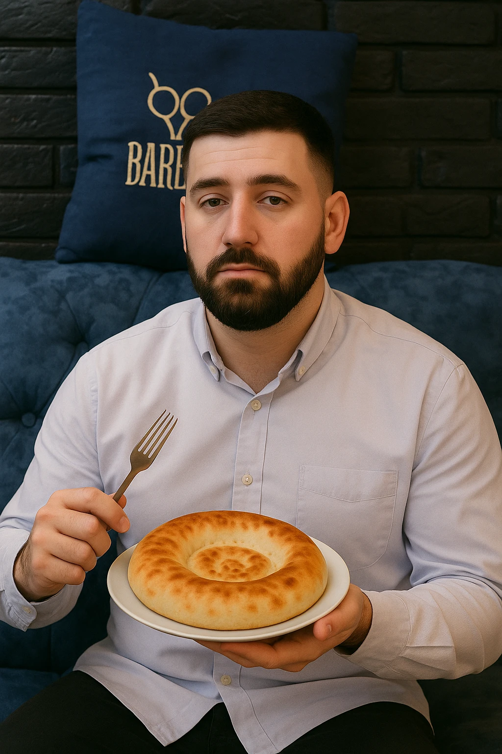 birinchidagi odamni yuziga 2 rasmdagi odamga uzidak qilib chizib bergin xuddu shunday non yen utirganini emoji