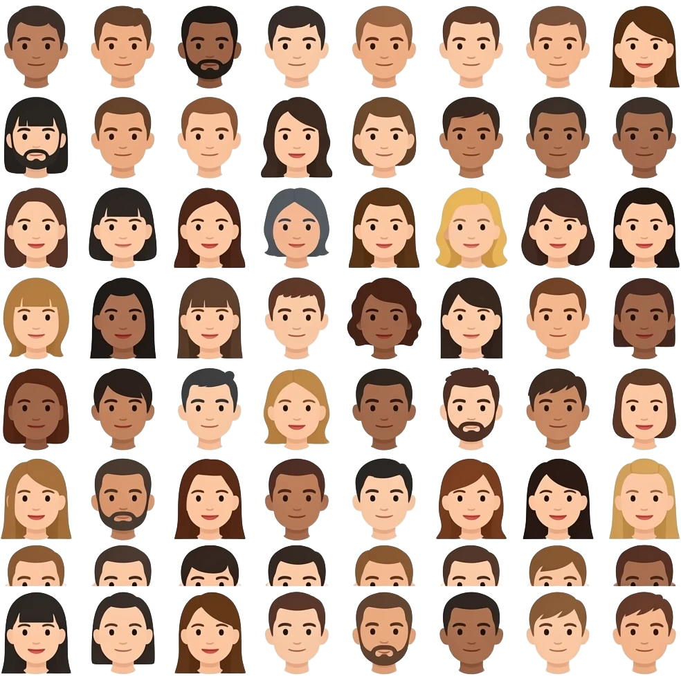 Tạo một emoij 100 khuôn mặt emoji