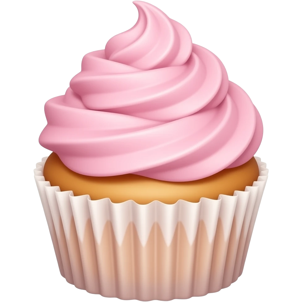 Cupcake with pink icing emoji