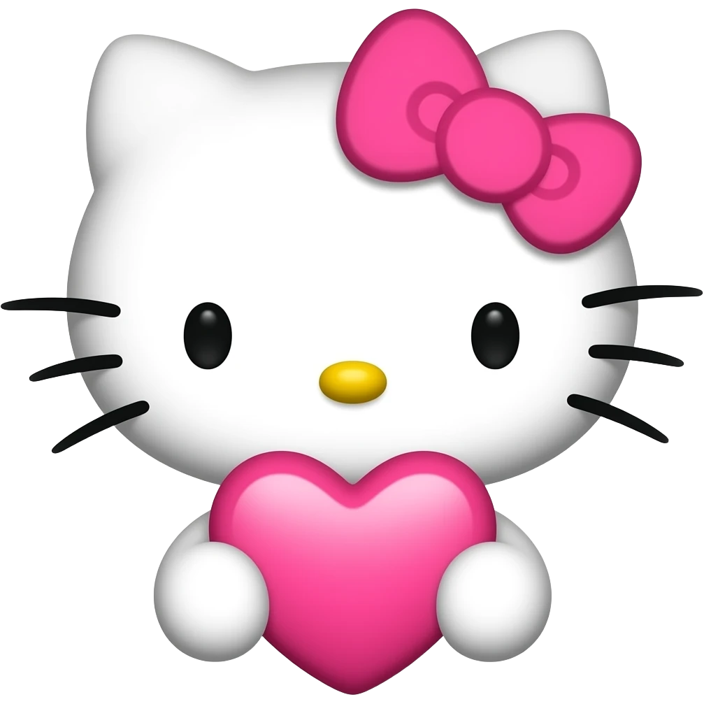hello kitty pink heart emoji