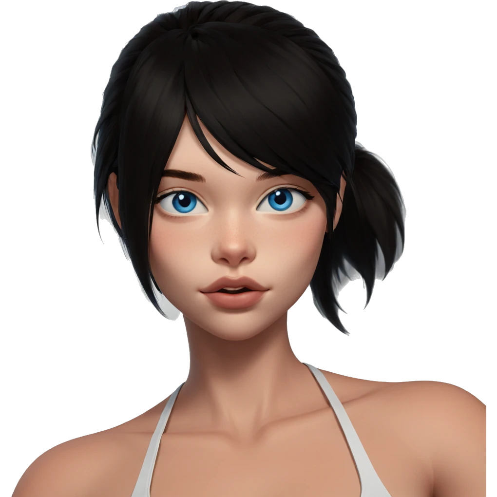 blue eyed girl portrait emoji