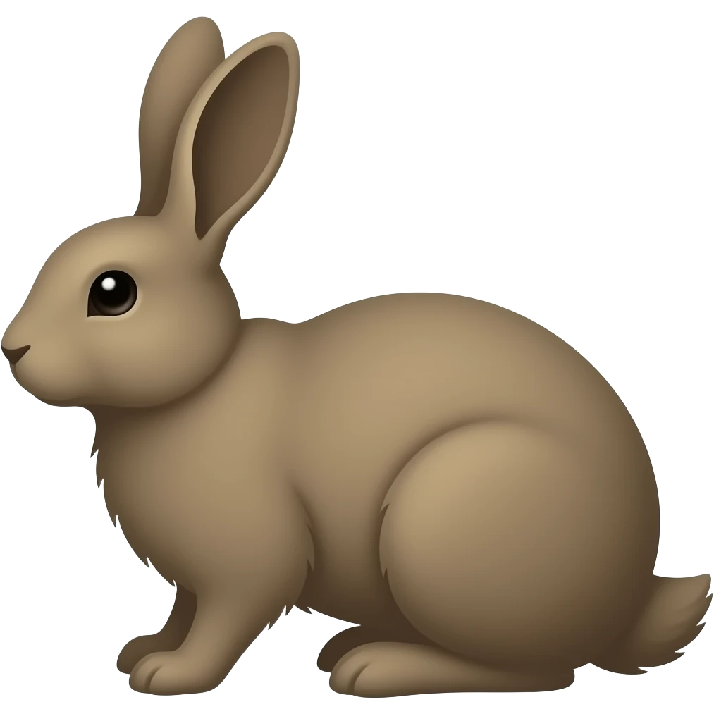 Silhoute of a rabbit for meme coin emoji