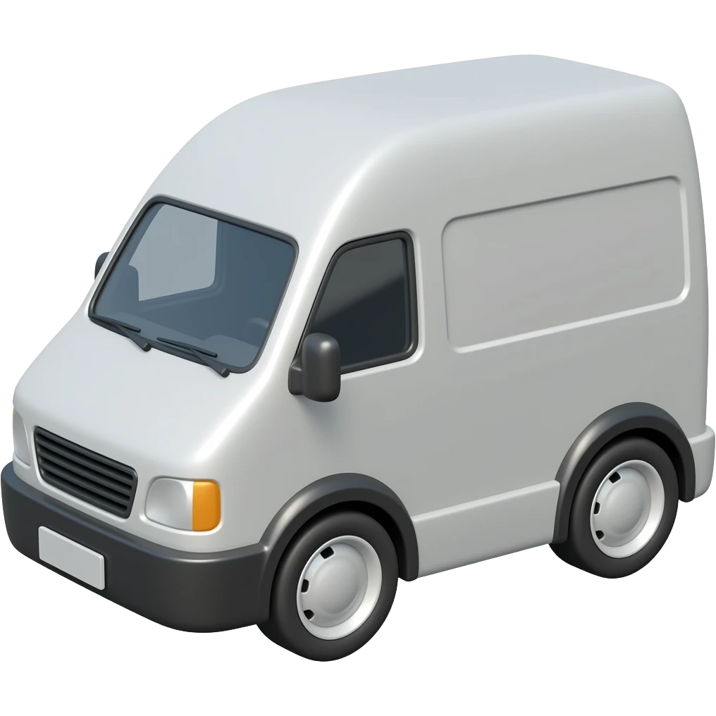 3d grey van emoji
