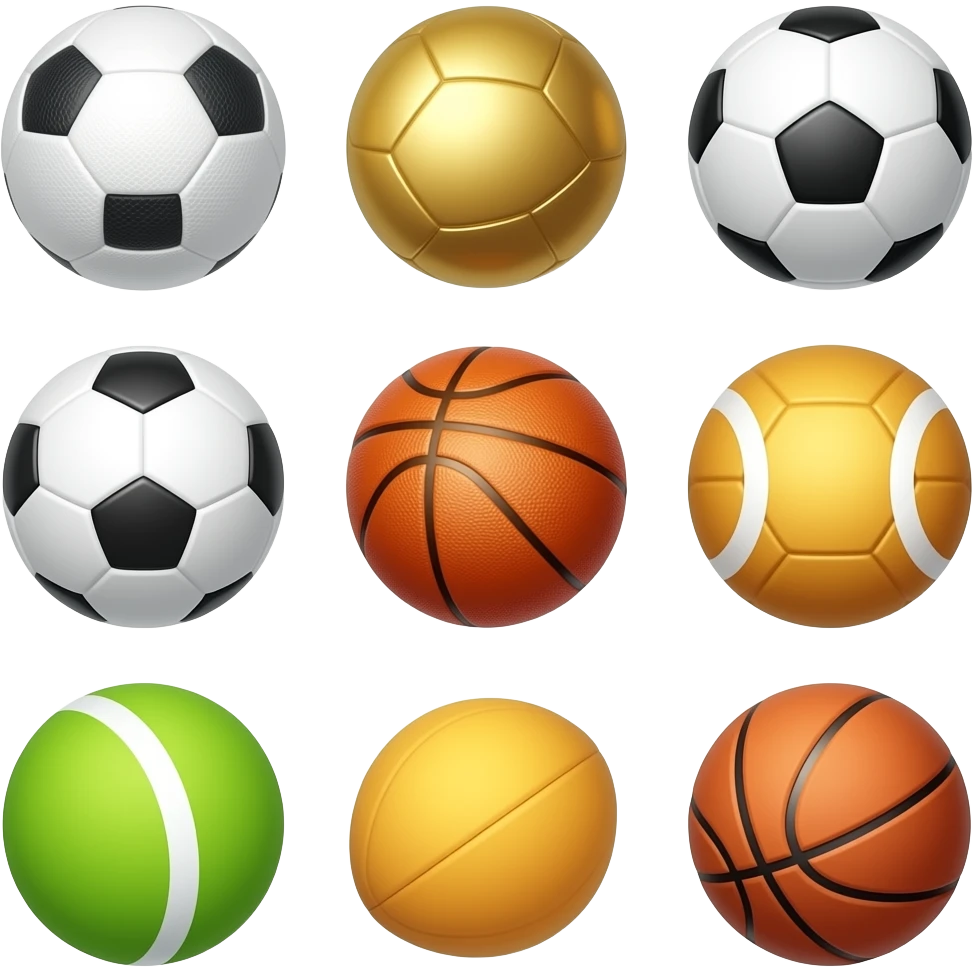 variety of sports emoji
