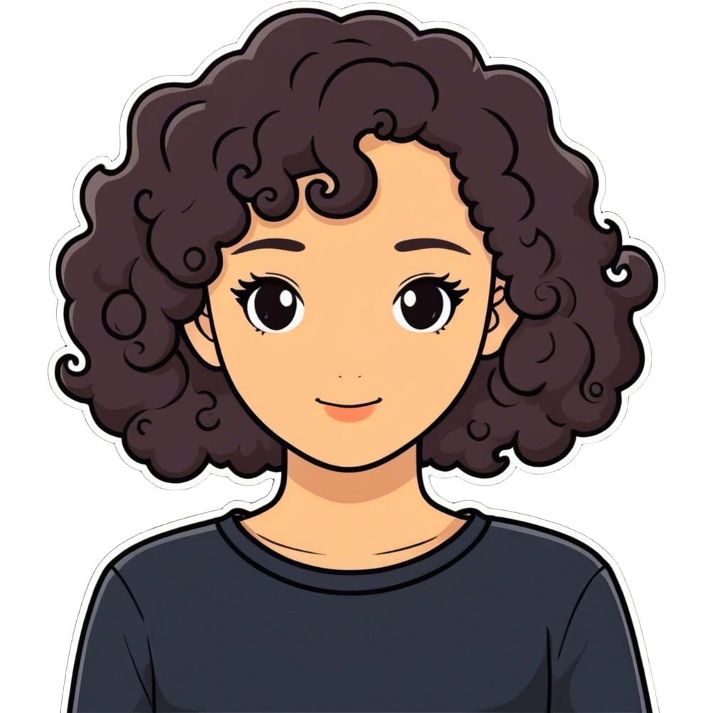 Chica rizada  emoji
