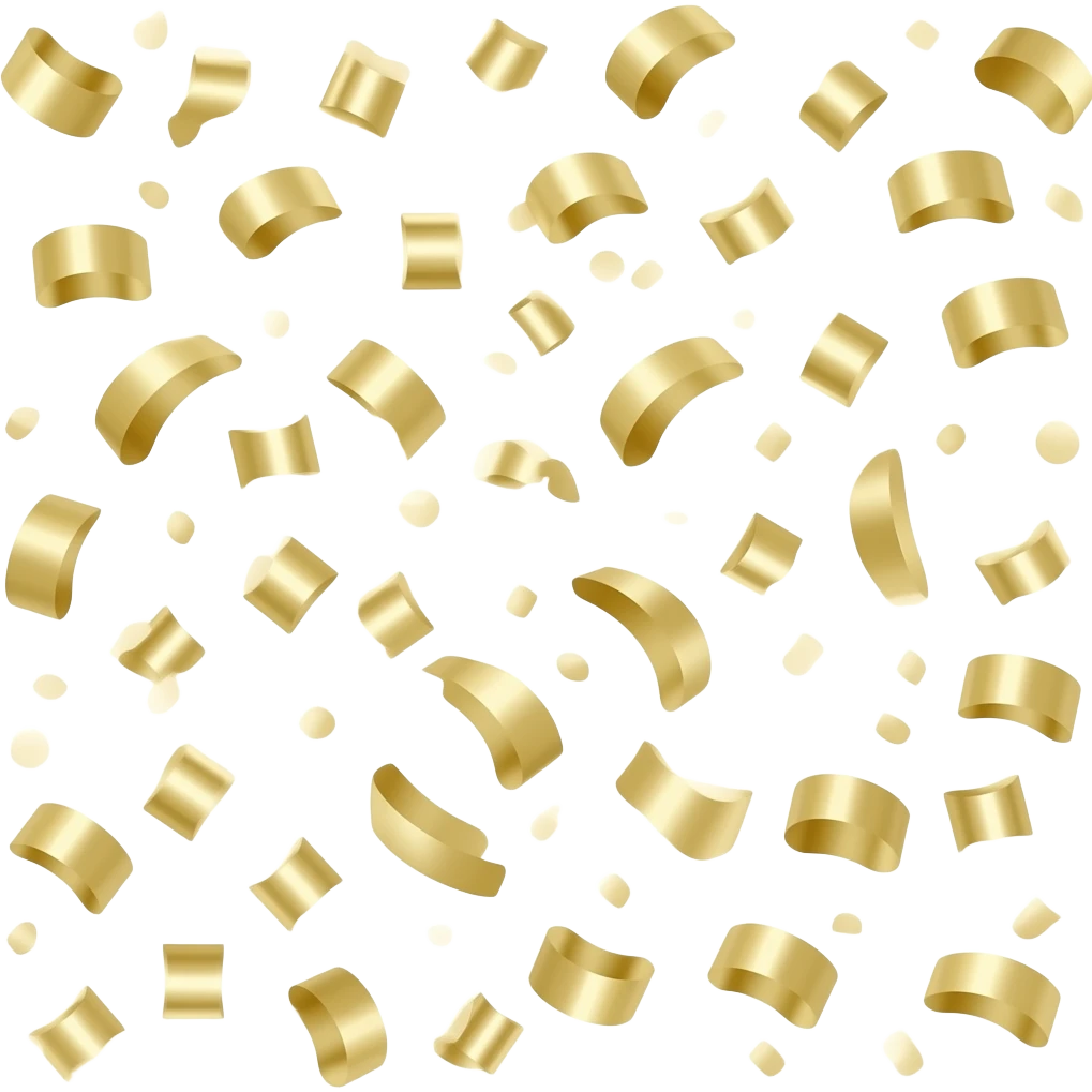 Confetti gold flying emoji