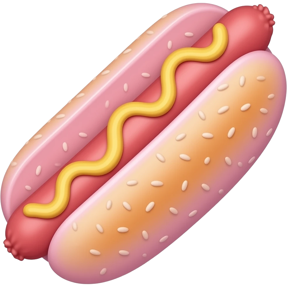 pink hotdog pink bun emoji