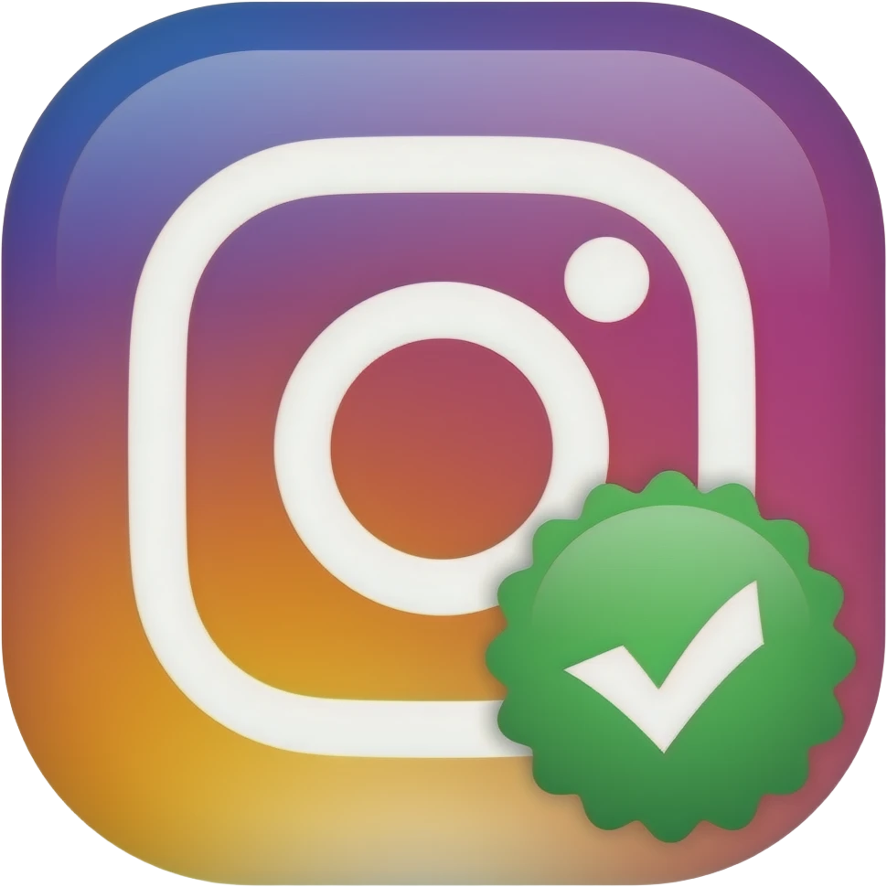 Elabora un emoji similar al logo de verificación de Instagram emoji