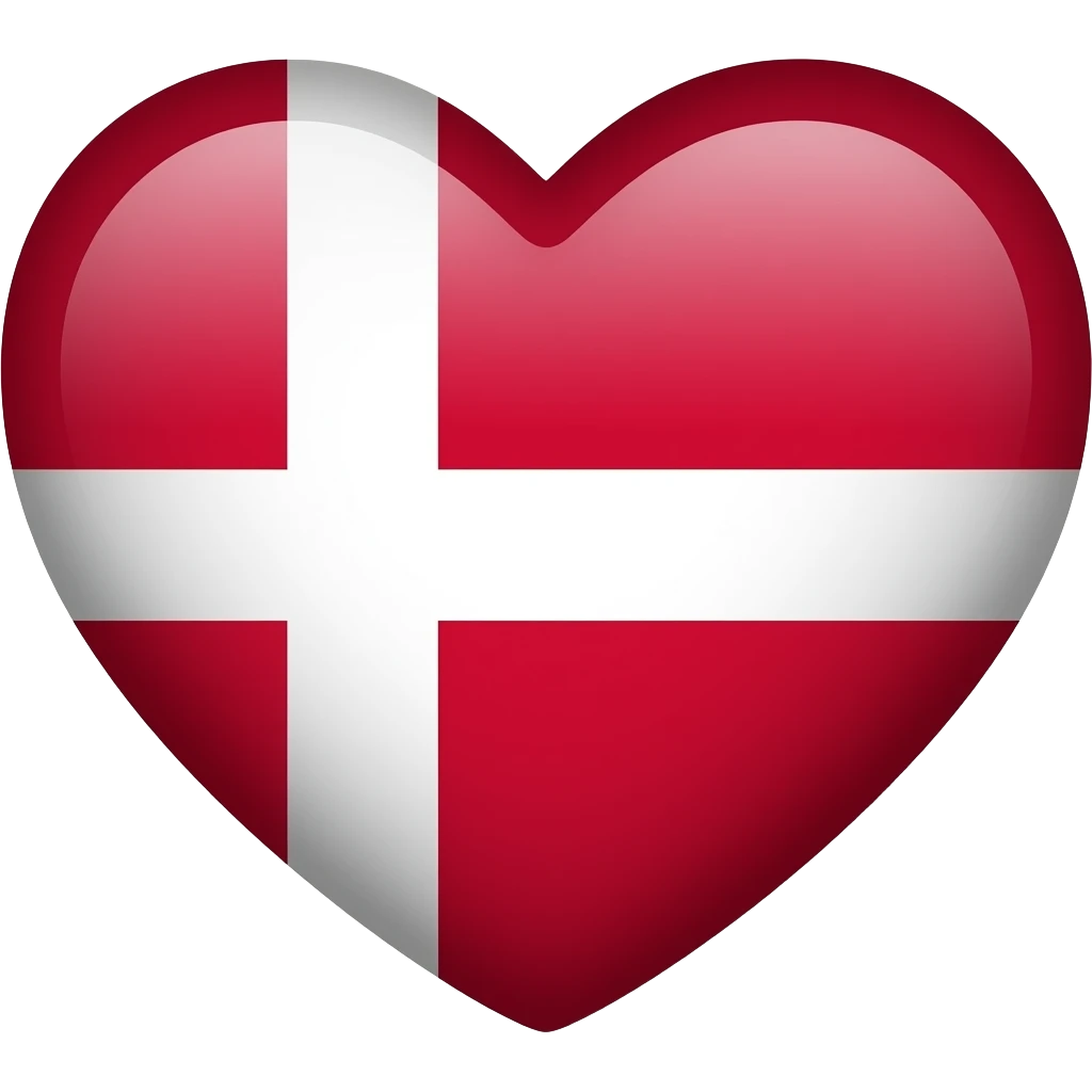 Danish heart (heart with the flag of denmark embedded) emoji