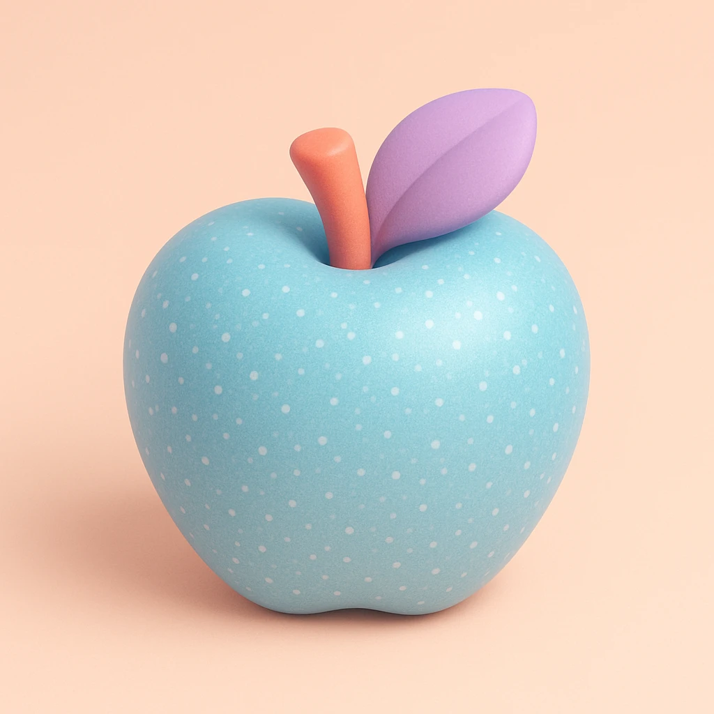 glitter green apple emoji