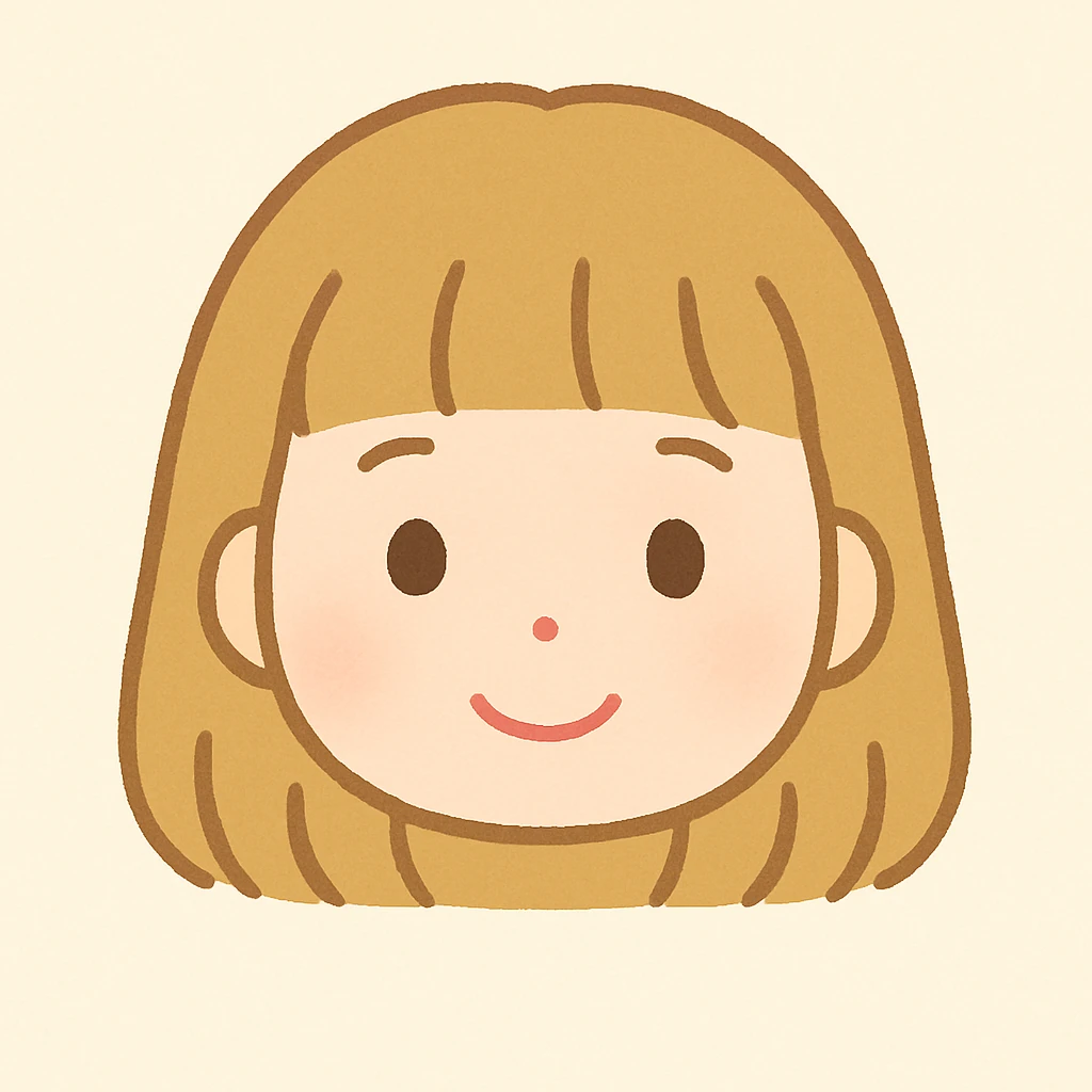Change the hairstyle of the character in the image while keeping the Irasutoya style, which is a cute, simple Japanese illustration style with soft colors and round features. Maintain the overall softness and simplicity of the illustration, focusing on a different hairstyle that fits this style. emoji