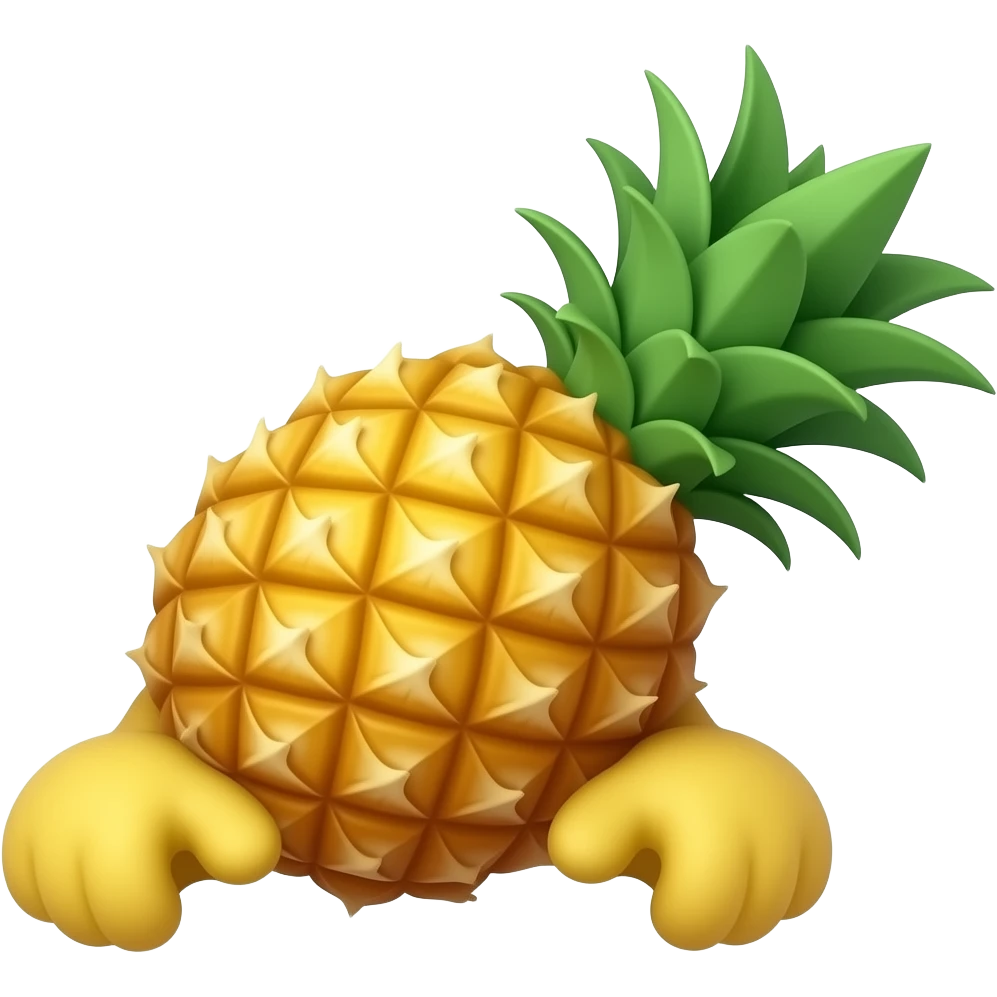 pineapple facing upside down emoji emoji