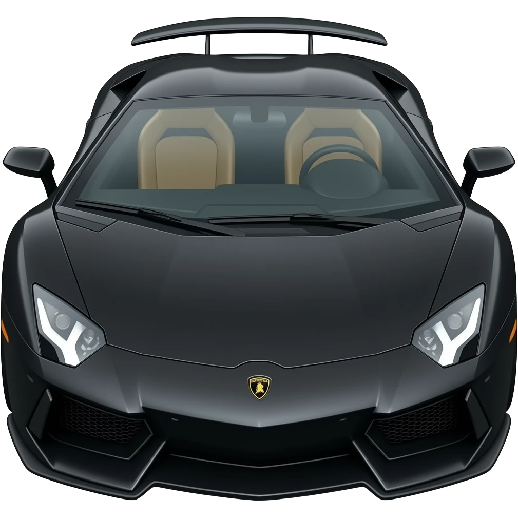 Lamborghini style black car emoji