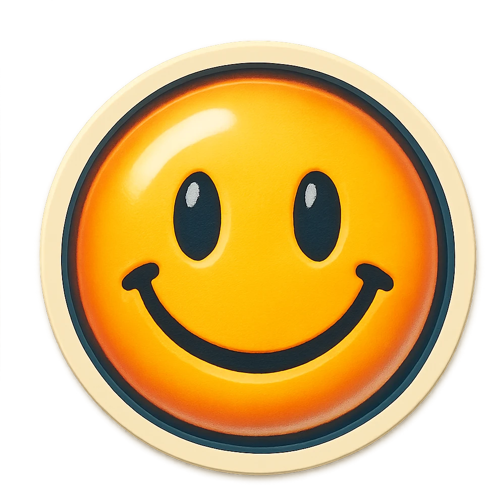 Remove the background, keep the cute emoji with transparent background in retro stickers style. emoji
