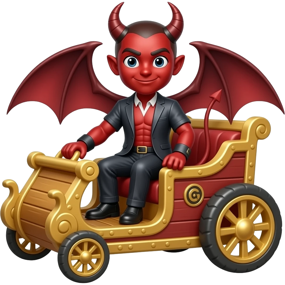devil on a chariot emoji