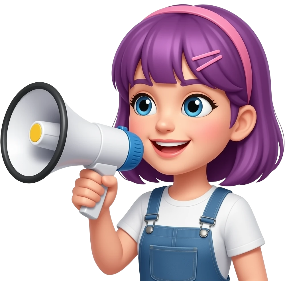 radio girl with megaphone emoji