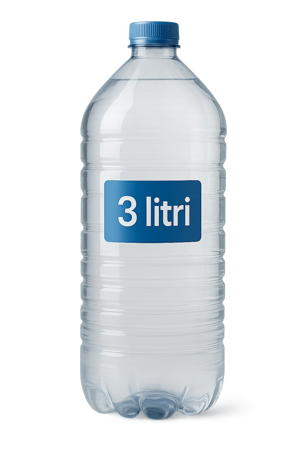 bottiglia di acqua con scritto 3 litri emoji