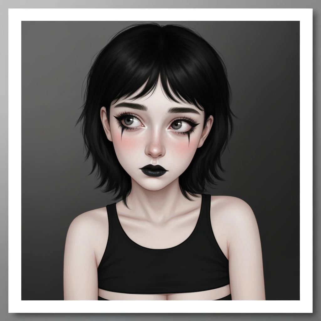 emo profile picture, cute, expressive, minimal, variation 2 emoji