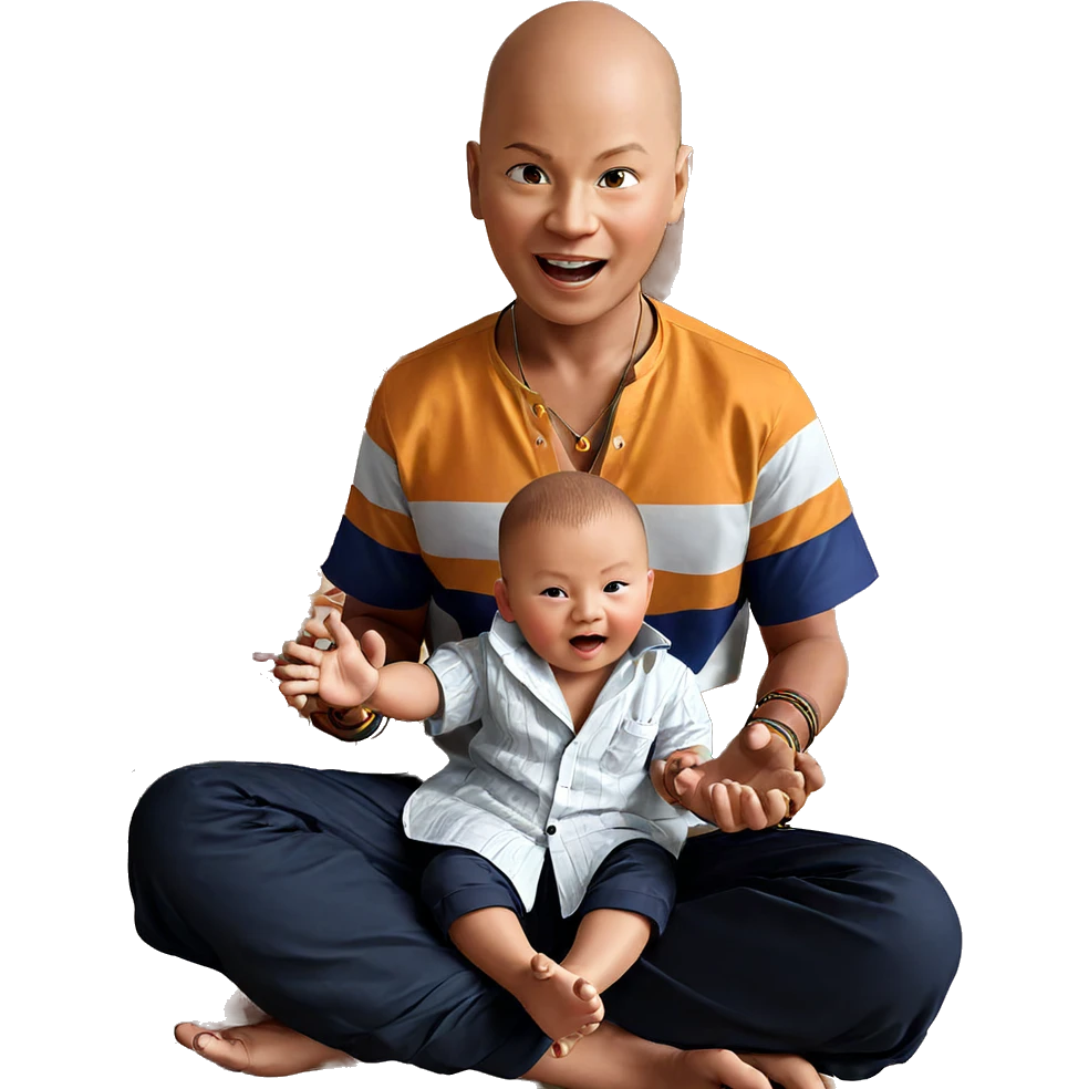 bald boys in indian style emoji