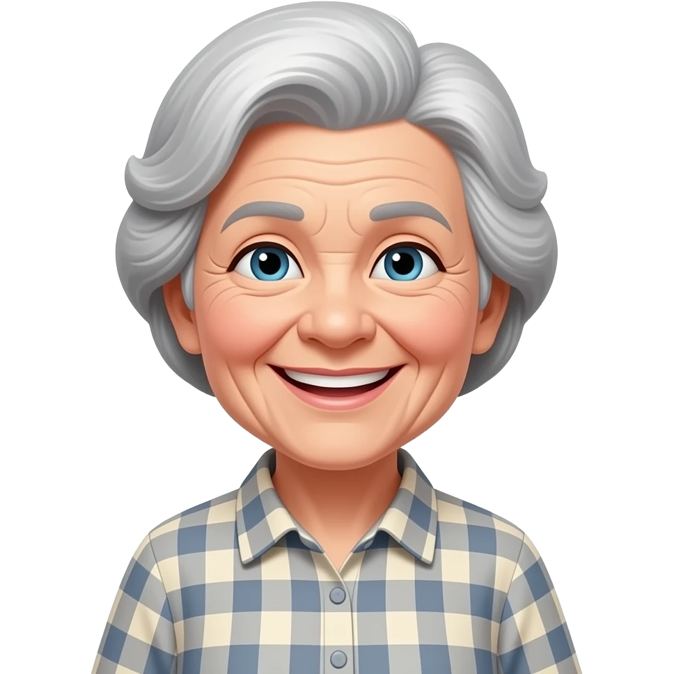 This same grandma smiling emoji