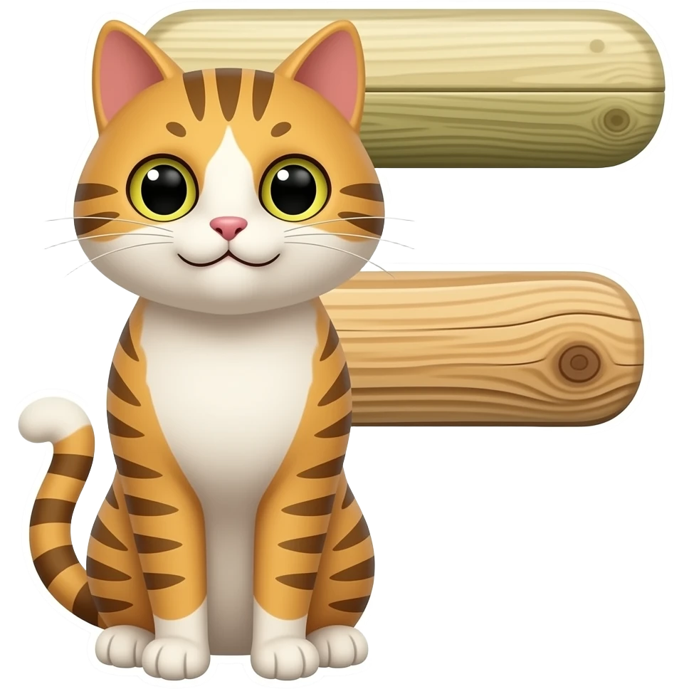 Letra F com um gato emoji
