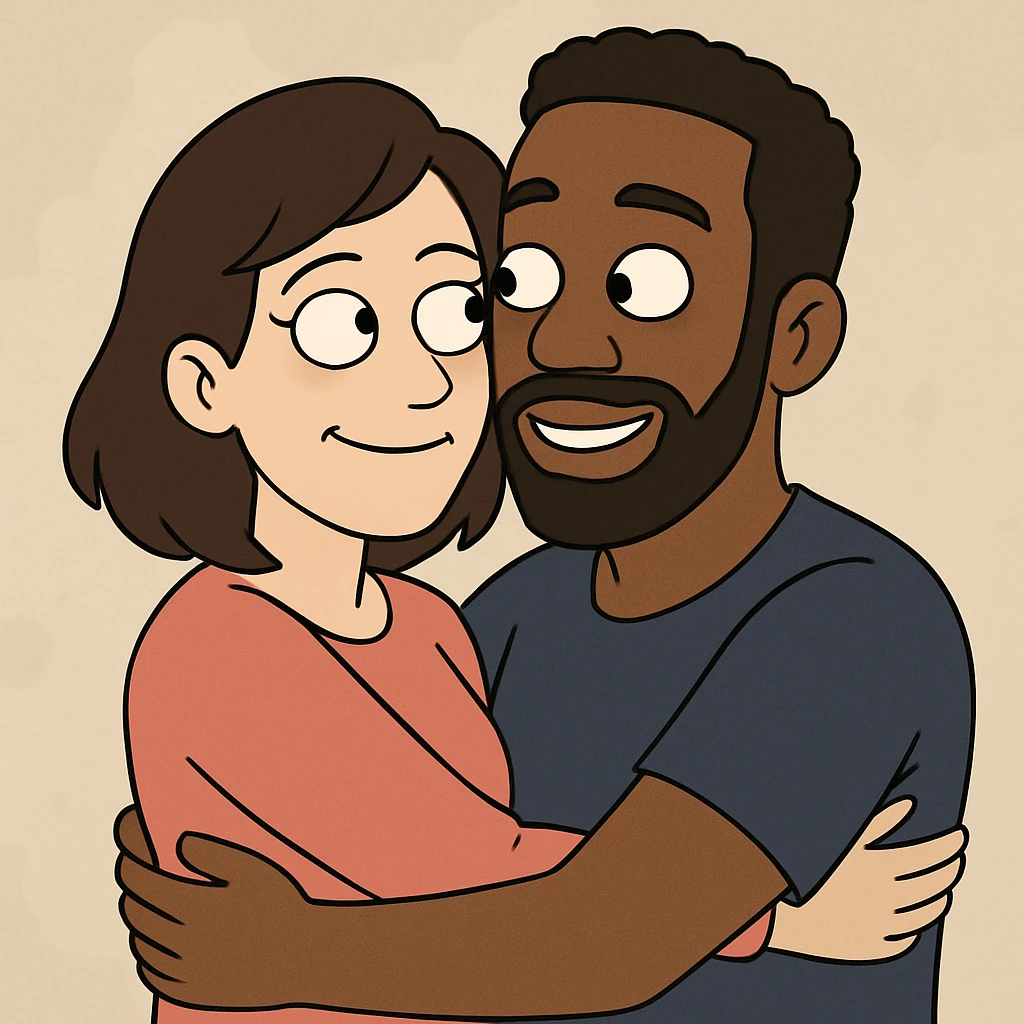 👩🏻‍❤️‍👨🏾 emoji