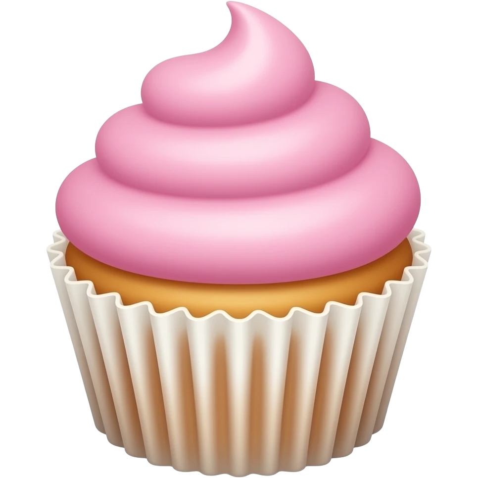 Cupcake with pink icing emoji
