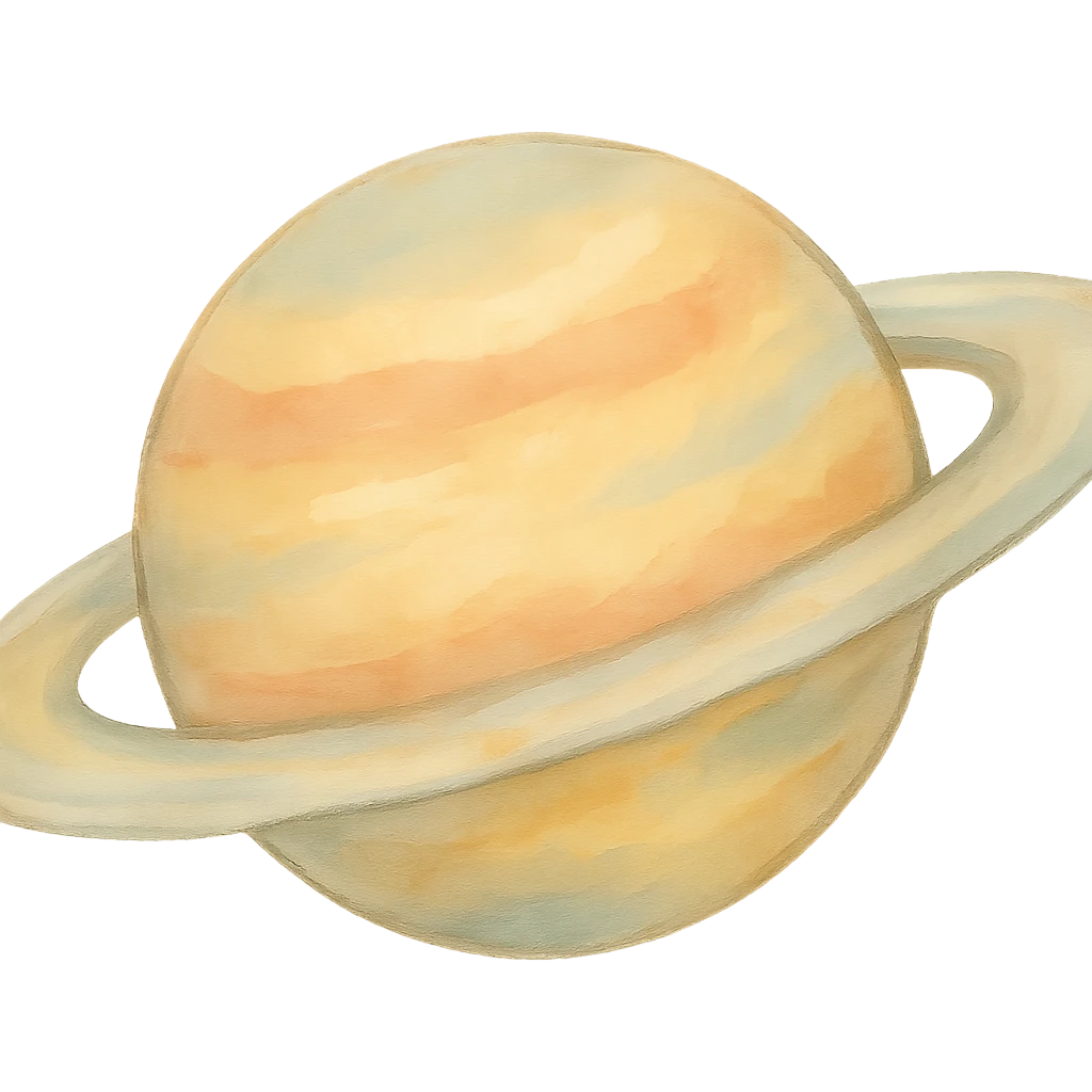 icon of a planet, soft colors, painterly emoji