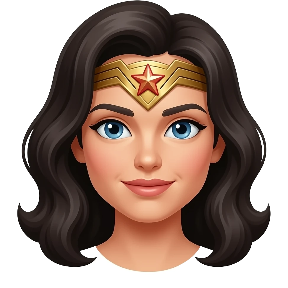 Wonder Woman face emoji