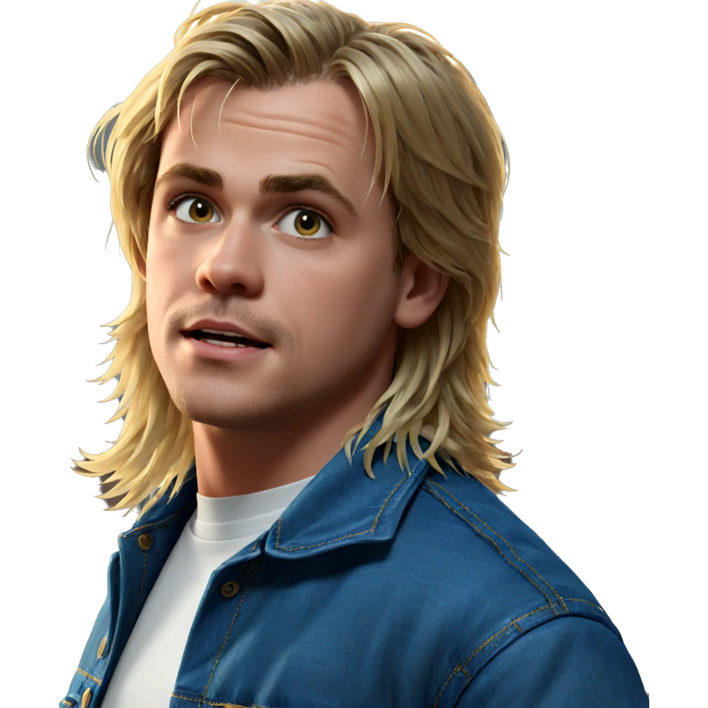 blonde boy in denim jacket emoji