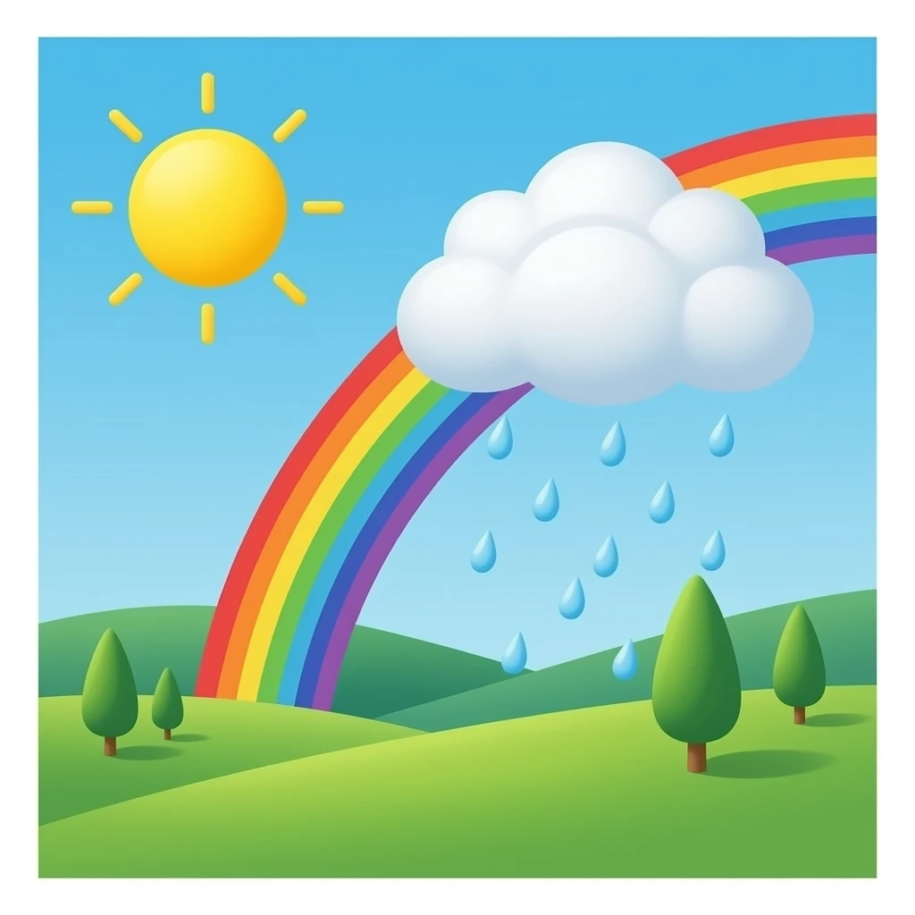 ☀️🌧🌈 emoji