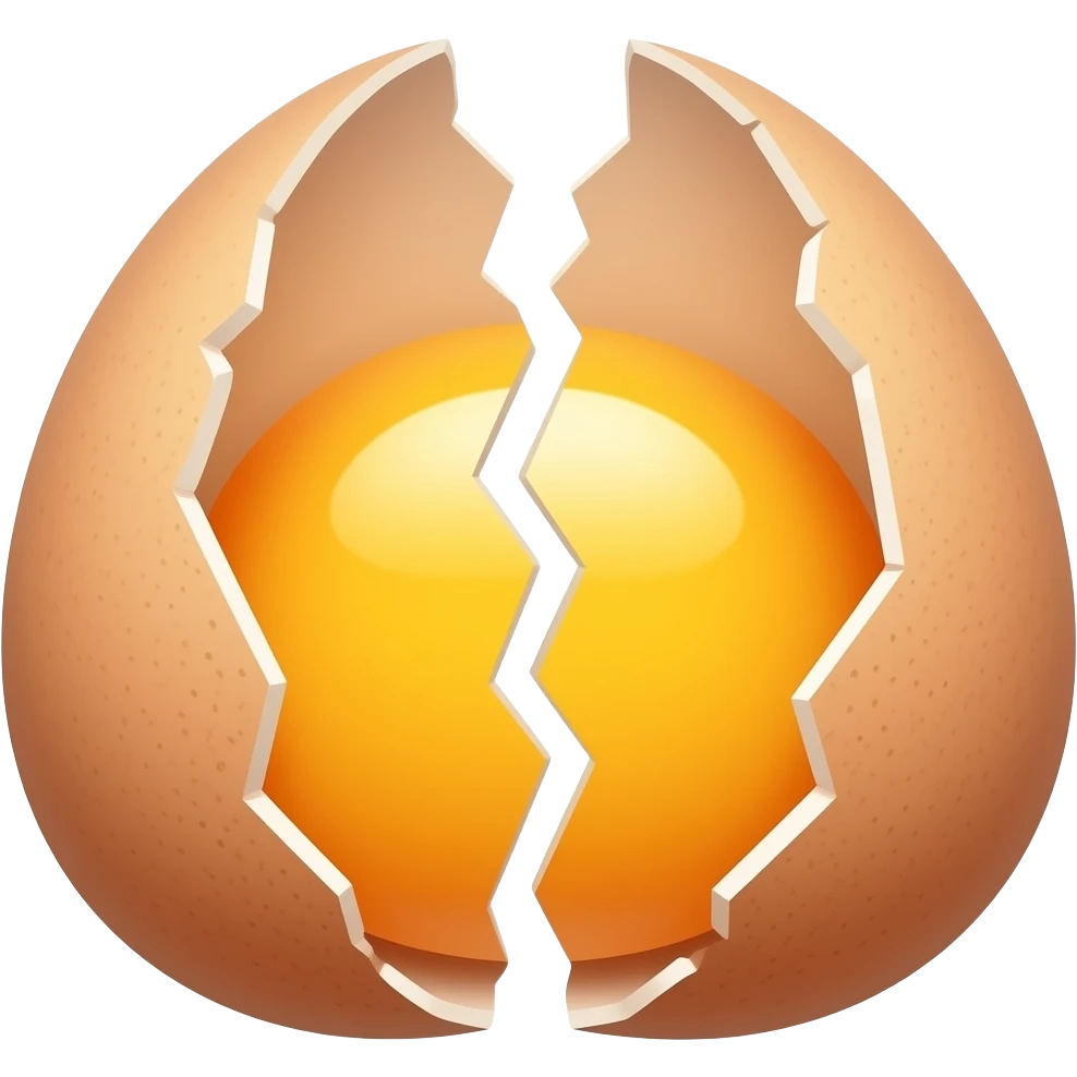 cracked egg into two emoji
