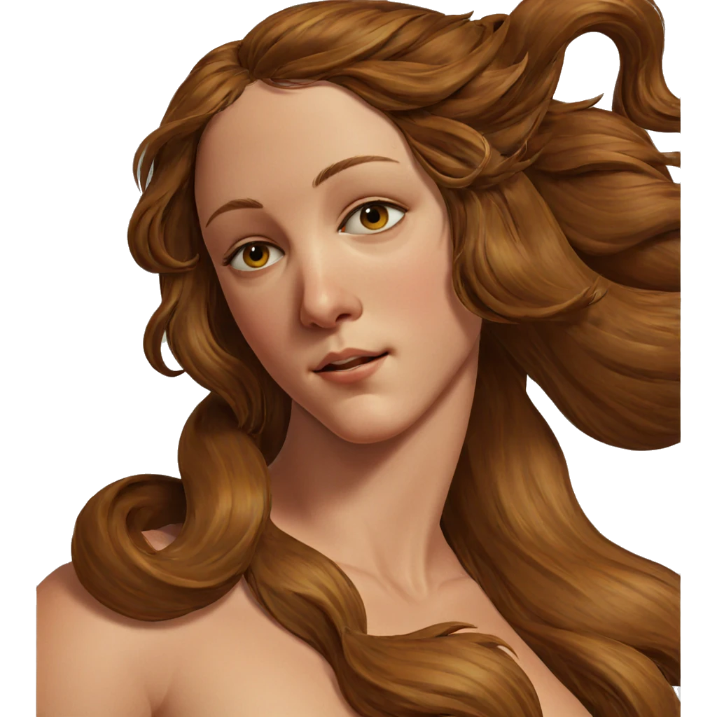 brown haired girl portrait emoji