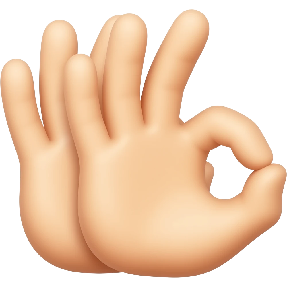 Put one ok sign over the other ok sign emoji